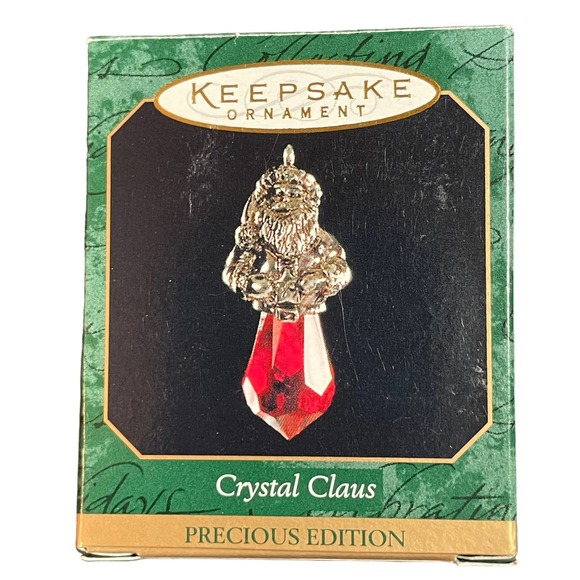 Vintage Hallmark Keepsake Mini 1999 Crystal Claus Ornament Precious Edition - Picture 6 of 7